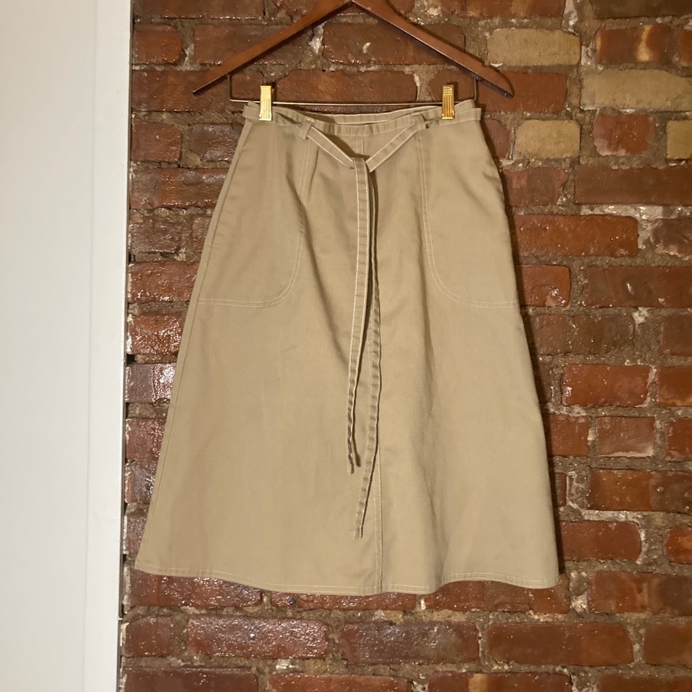 Vintage Khaki wrap skirt